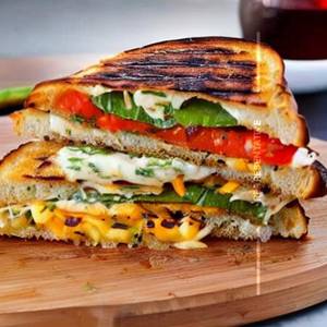 Grilled Vegetable & Cheese Panini