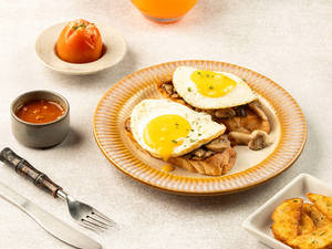 Mushroom Toast With Fried Egg