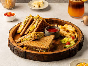 Grilled Bombay Masala Cheese Sandwich