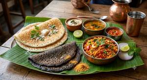 Set Dosa + Kaali Dosa + Half Tomato Bath