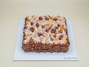 Belgian Chocolate With Salted Caramel And Hazelnut Cake