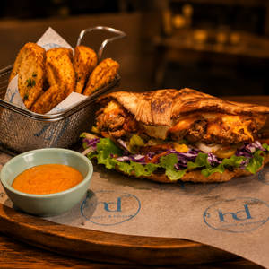 Firecracker Chicken Croissant Burger