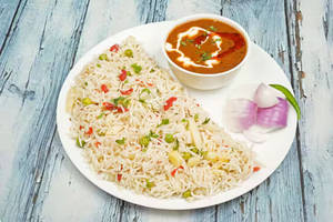 Jeera Rice With Dal Makhani