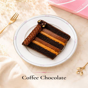Coffee Chocolate Cake Slice