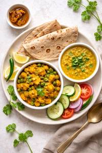Dal Fry with Mix Veg Combo