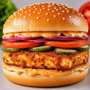 Crispy Paneer Tikka Burger