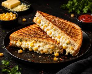Cheesy Corn Chilli Grilled Sandwich