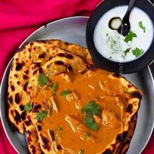Butter Chicken / Kadai Chicken With Naan / Parantha