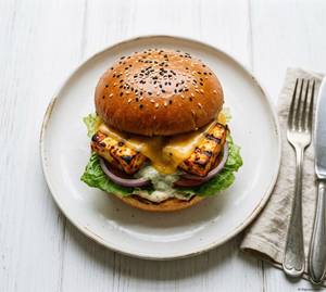 Paneer Tikka Cheese Burger