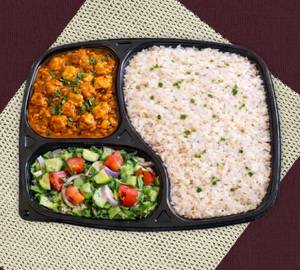 Soya Curry + Rice + Salad
