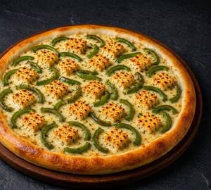 Capsicum paneer loaded pizza [9 inches]