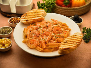Prawns Penne Alfredo Pasta