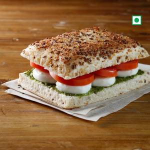 Basil Tomato Mozzarella Cheese Sandwich