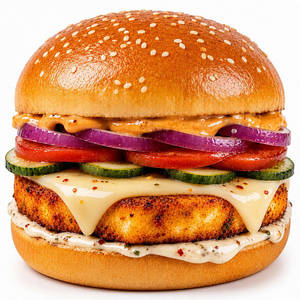Crispy Paneer Cheese Burger