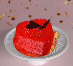 Eggless Special Red Velvet Heart Cake