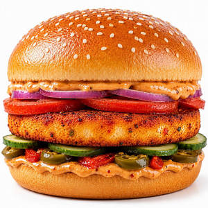 Crispy Paneer Peri Peri Burger