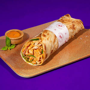 Pulled Chicken Kathi Roll ( Afgani Flavour )