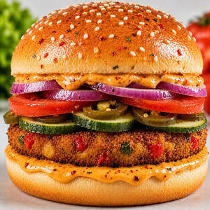Crispy Peri Peri Burger
