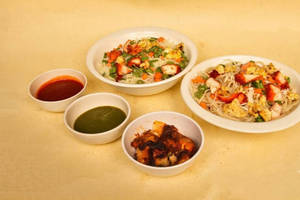 Chicken Fried Rice Qtr+chicken Noodles Qtr+grill Mini