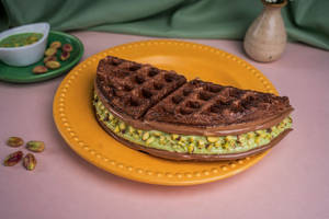 Choco Kunafa Waffle Sandwich