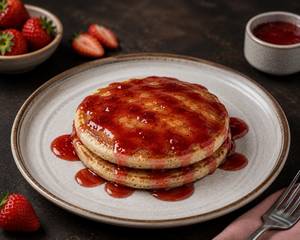 Strawberry Bliss Oats Pancake [2 Pieces]