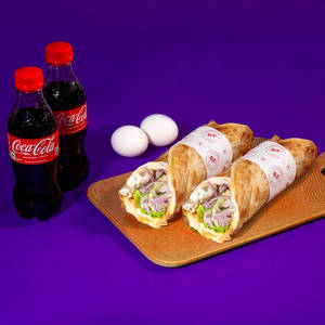 Double Egg Kathi Roll + Coke [250ml]