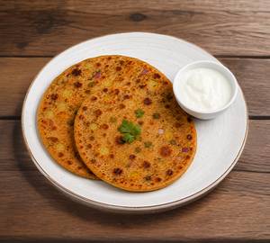 Aloo Pyaaz Paratha 2 Pieces With Dahi