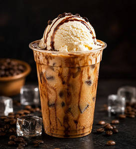 Ice Coffe With Venilla Ice Cream