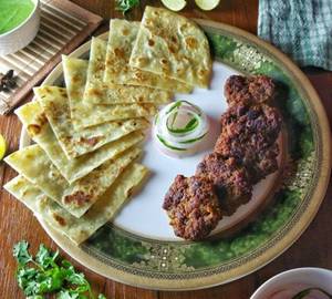 Veg Kebab With Mughlai Paratha