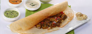 Mushroom masala dosa