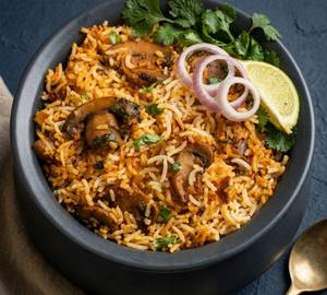Mushroom Dum Biryani