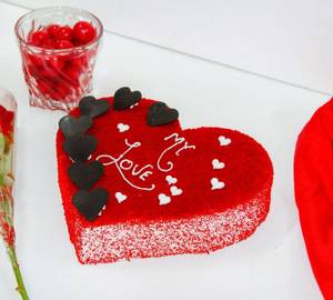 Red Velvet Heart Shape Cake