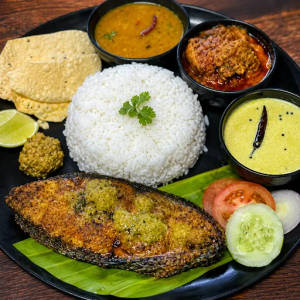 Bhokua fish thali
