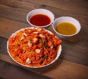 Chicken schezwan fried noodles