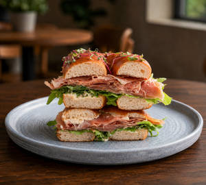 Prosciutto & Cream Cheese Bagel