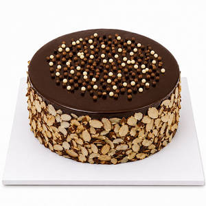 Chocolate Almonds Crackle Cake
