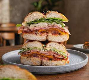 Smoked Ham Bagel
