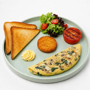 Mushroom Spinach & Cheese Omelette