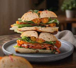 Roasted Vegetable Bagel
