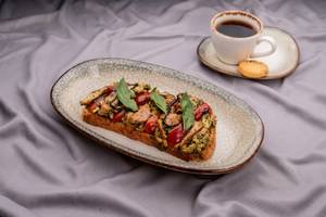 Chicken Caprese Sourdough Toast
