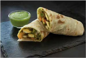Pudina Paneer Tikka Roll