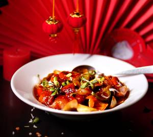 Chicken In Hot Garlic Gravy 