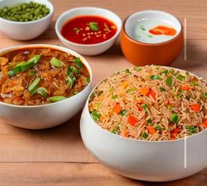 Veg triple fried rice