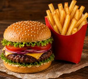 Burger+ French Fries