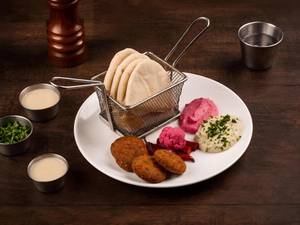 Herbed Hummus with Falafel