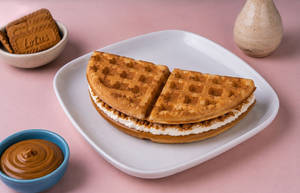 Biscoff Cheesecake Waffle Sandwich