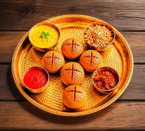 Dal Bati Churma Kadi Thali