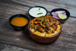 Mushroom Bhuna Biryani