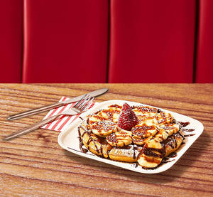 Chocolate Hazelnut Banana Waffle