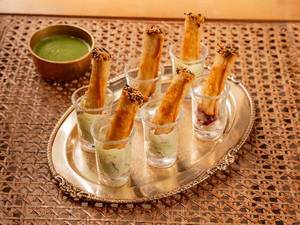 Papdi Paneer Cheese Shots